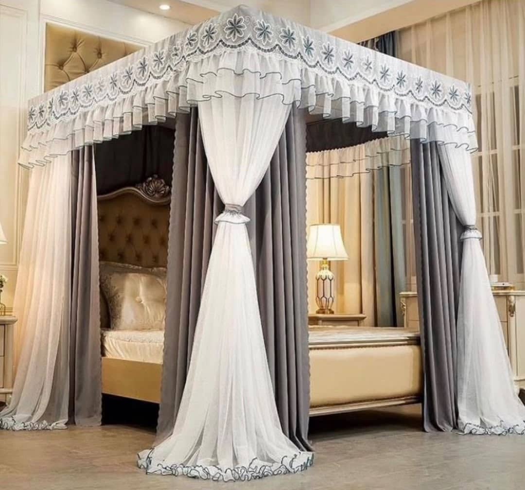 Grey curtain mosquito net(1.5m width 2.6 m height)