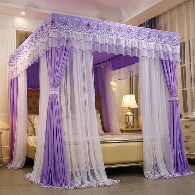 Purple Curtain mosquito net (1.5m width 2.6 m height)