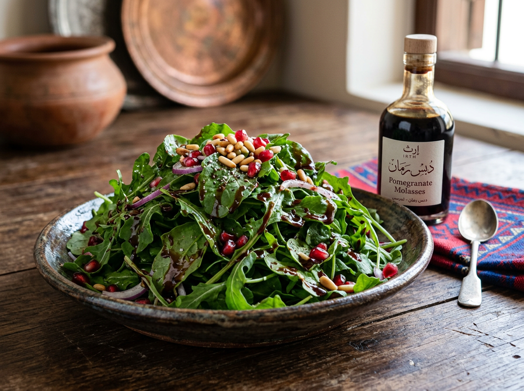 Jarjeer With Pomegranate Molasses | جرجير طازج بدبس الرمان