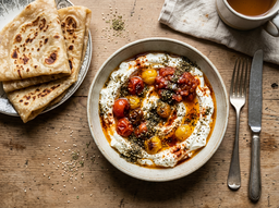 Labneh Tomato with 3 Chappati | لبنة بالطماط مع ٣ تشباتي