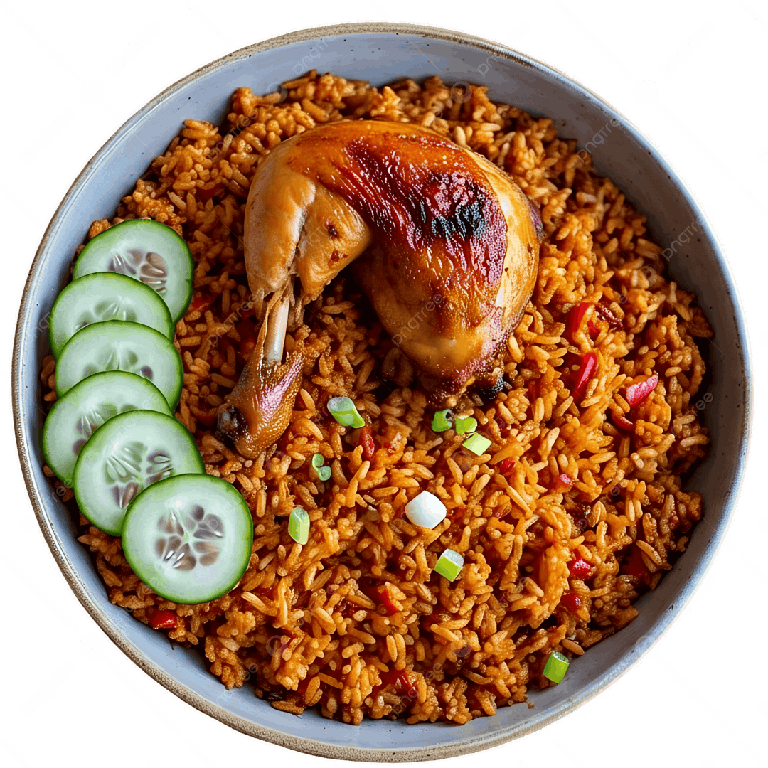 Jollof Rice with Grilled Chicken 