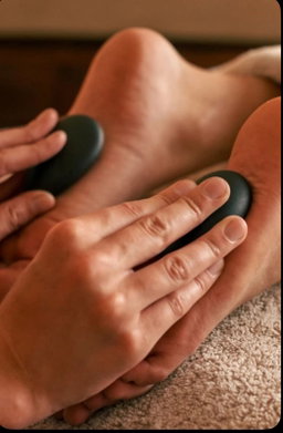 Hot stone therapeutic Pedicure + Hydrating eye patches 80 min. (Regual polish)