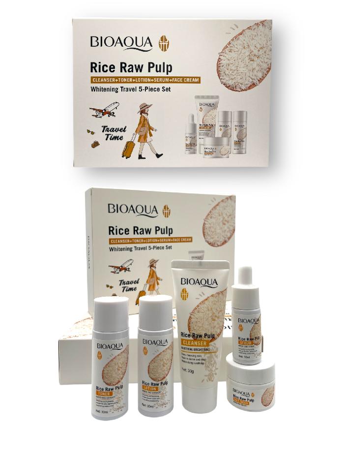 Kit de cuidado facial viajero Arroz Bioaqua. 🌾