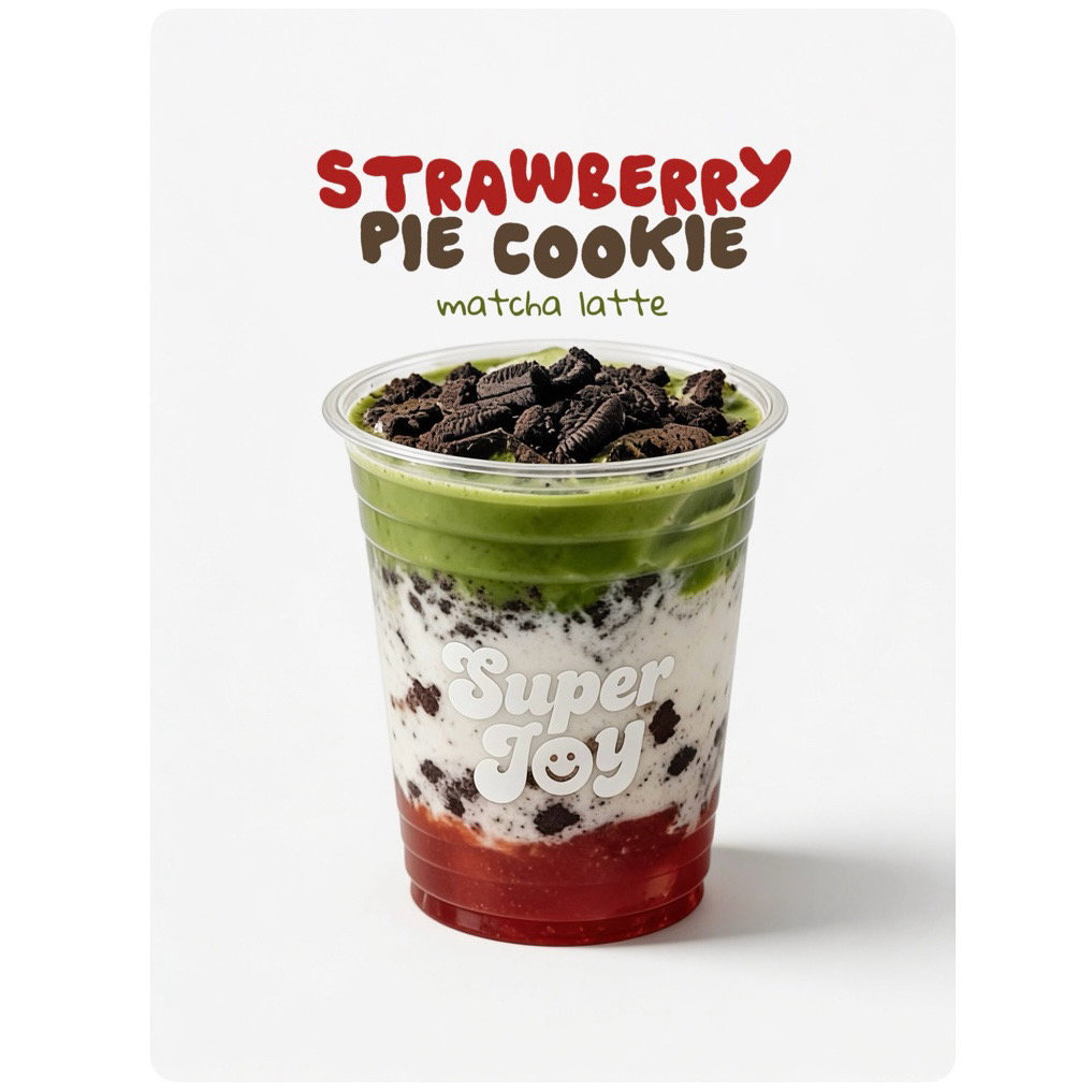 Strawberry Pie Cookie Matcha Latte_0