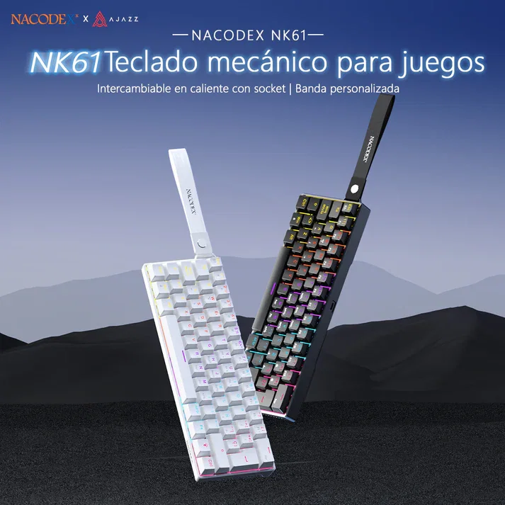 Teclado Mecanico Gamer Ajazz NK61 60% Cableado