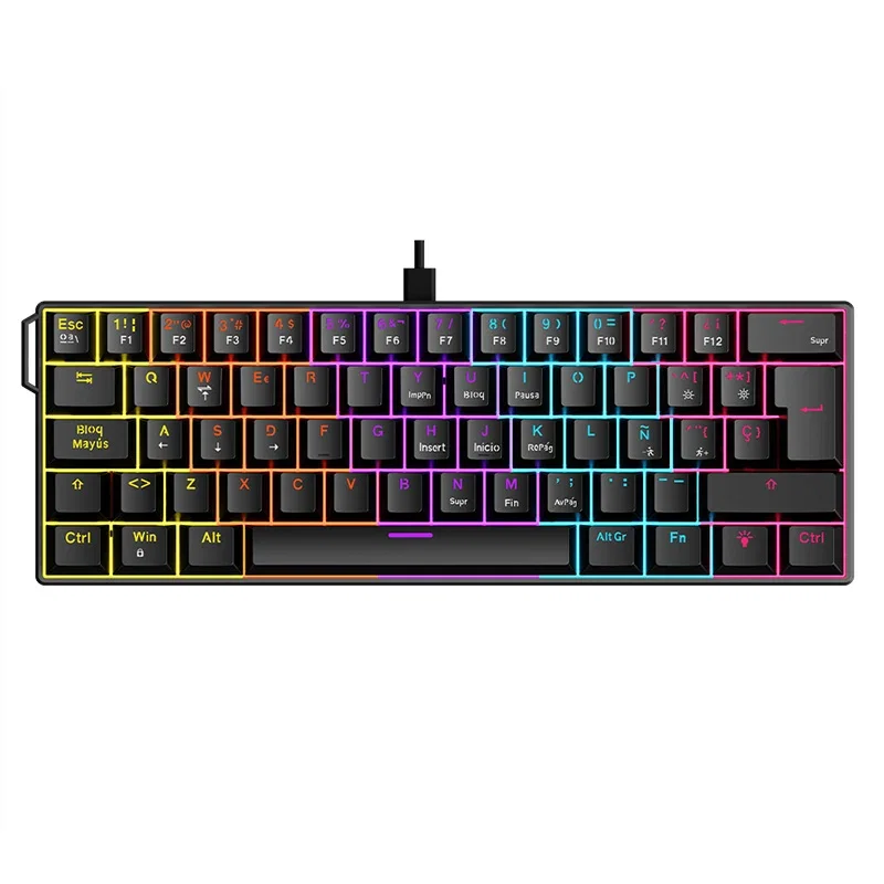Teclado Mecanico Gamer Ajazz NK61 60% Cableado_1