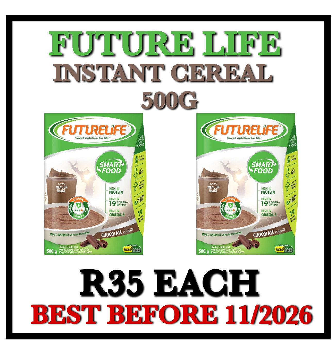 Futurelife Instant Cereal Choc 500g_0