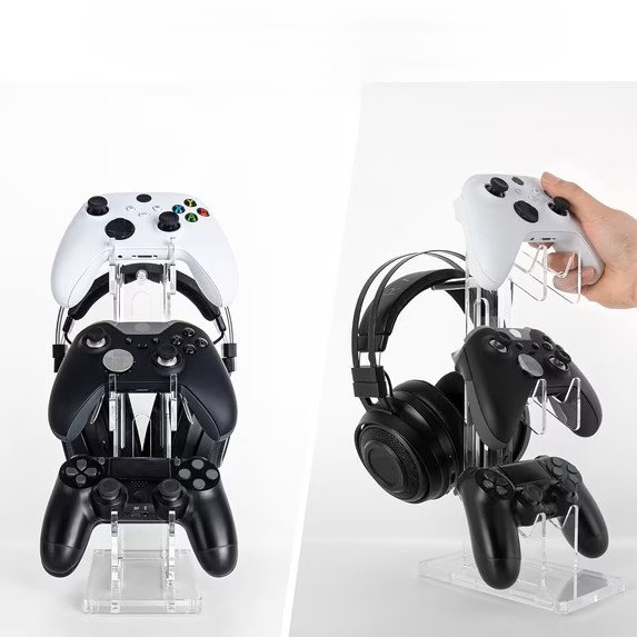 Base Soporte para Controles y Audifonos de 3 niveles para Xbox/Switch/PS5/PC_0