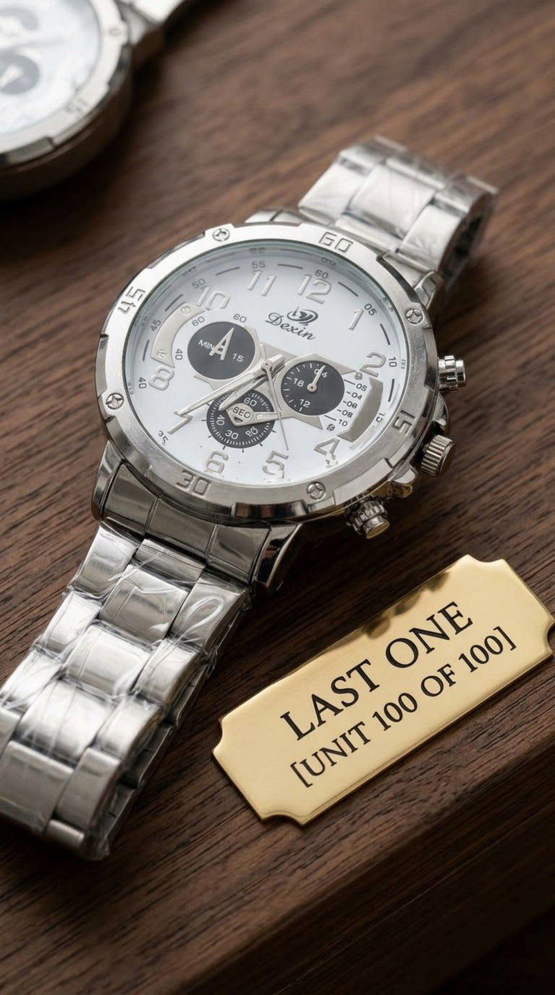 Dexin Chronograph-Style Stainless Steel Men's Watch