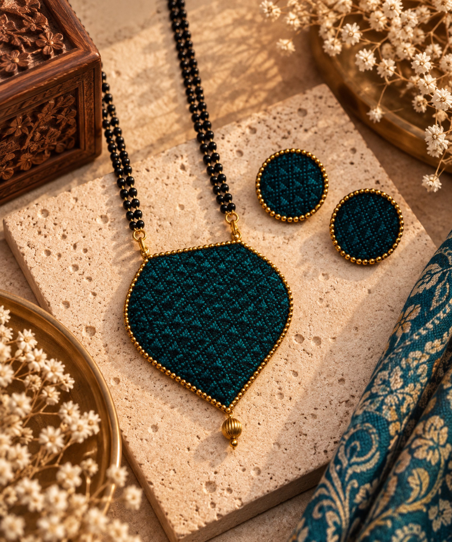 Mayura Teal Mangalsutra_0