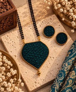 Mayura Teal Mangalsutra