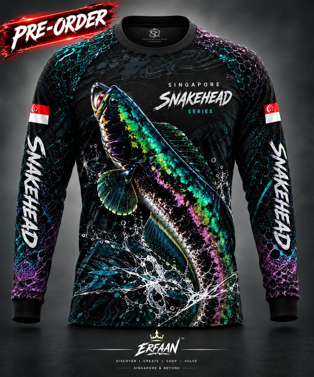 PRE-ORDER | Emperor Hunter – Snakehead Long Sleeve Fishing Jersey