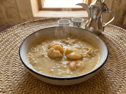 Creamy Prawn Harees Soup | شوربة الروبيان الكريمية بالهريس