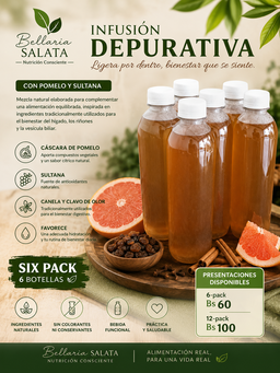 Infusion Depurativa de Pomelo y Sultana 12-pack 500 ml