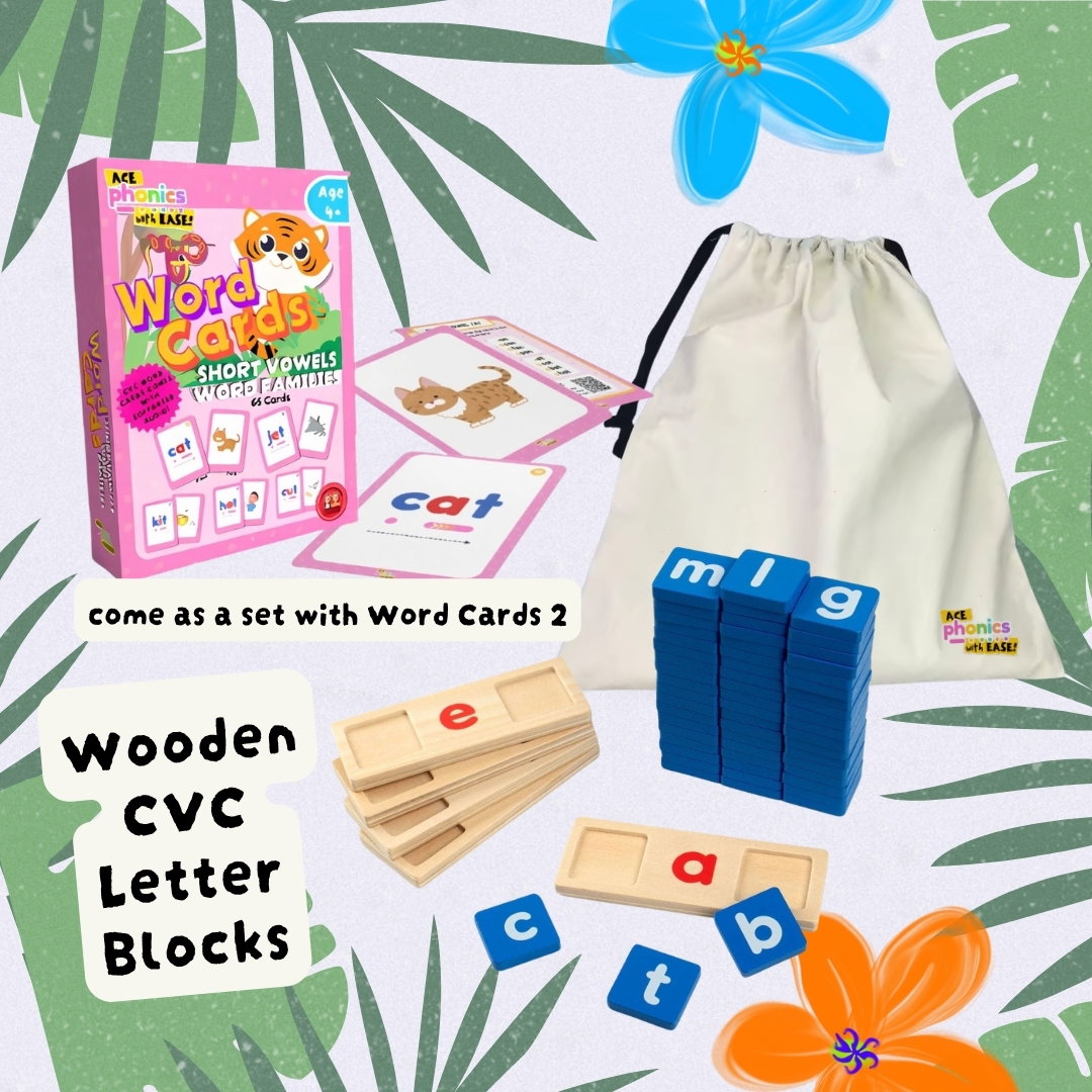 Wooden CVC Letter Blocks Set (come as a set with Word Cards 2)_0