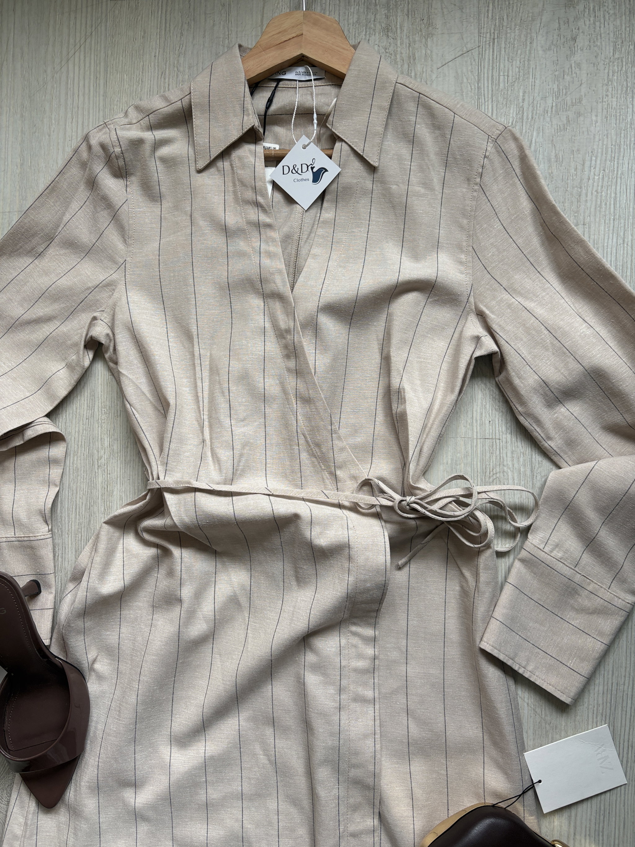 Vestido crema con rallas_2