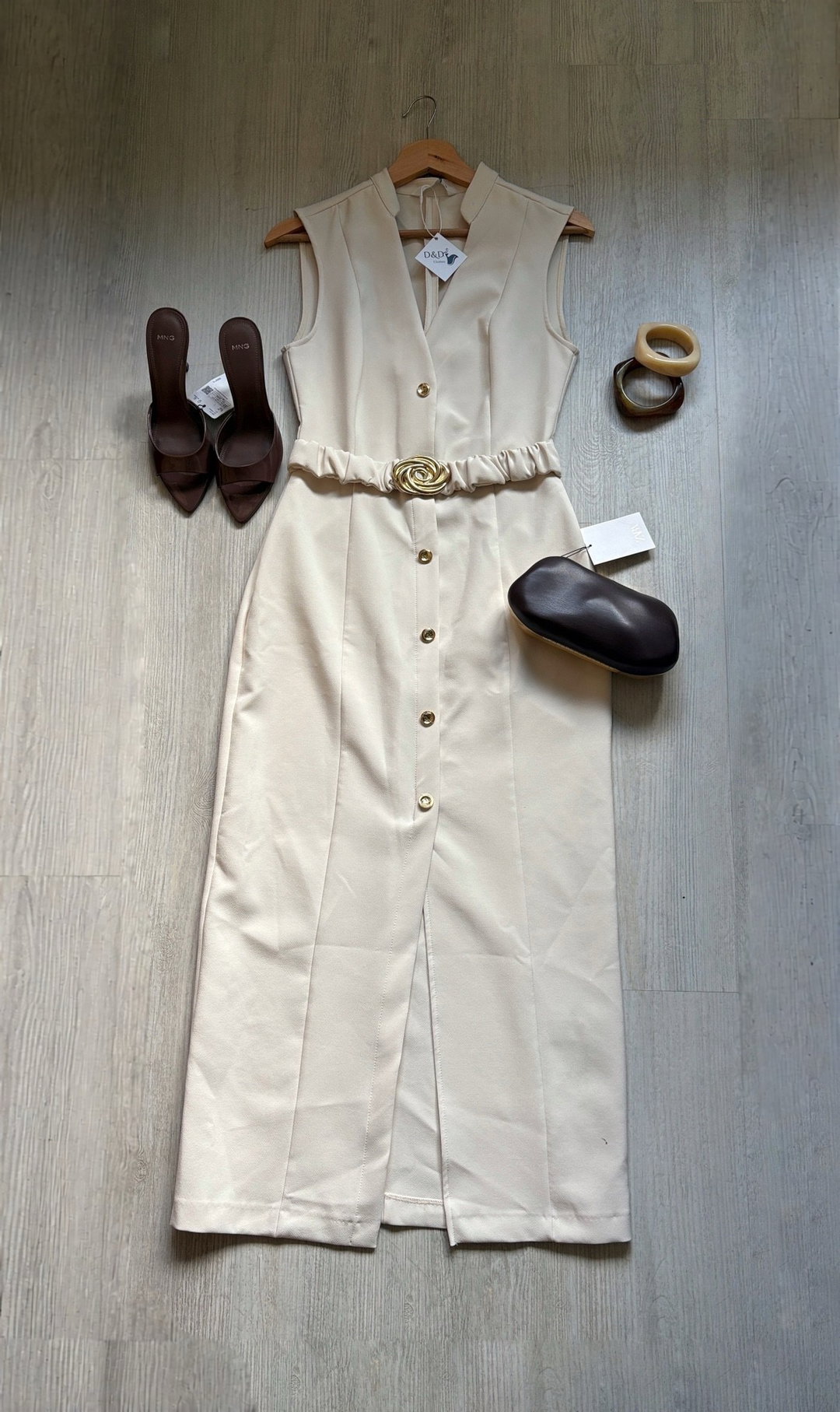 Vestido crema