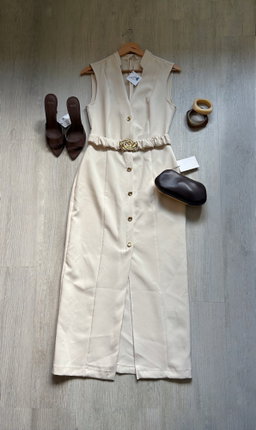 Vestido crema 