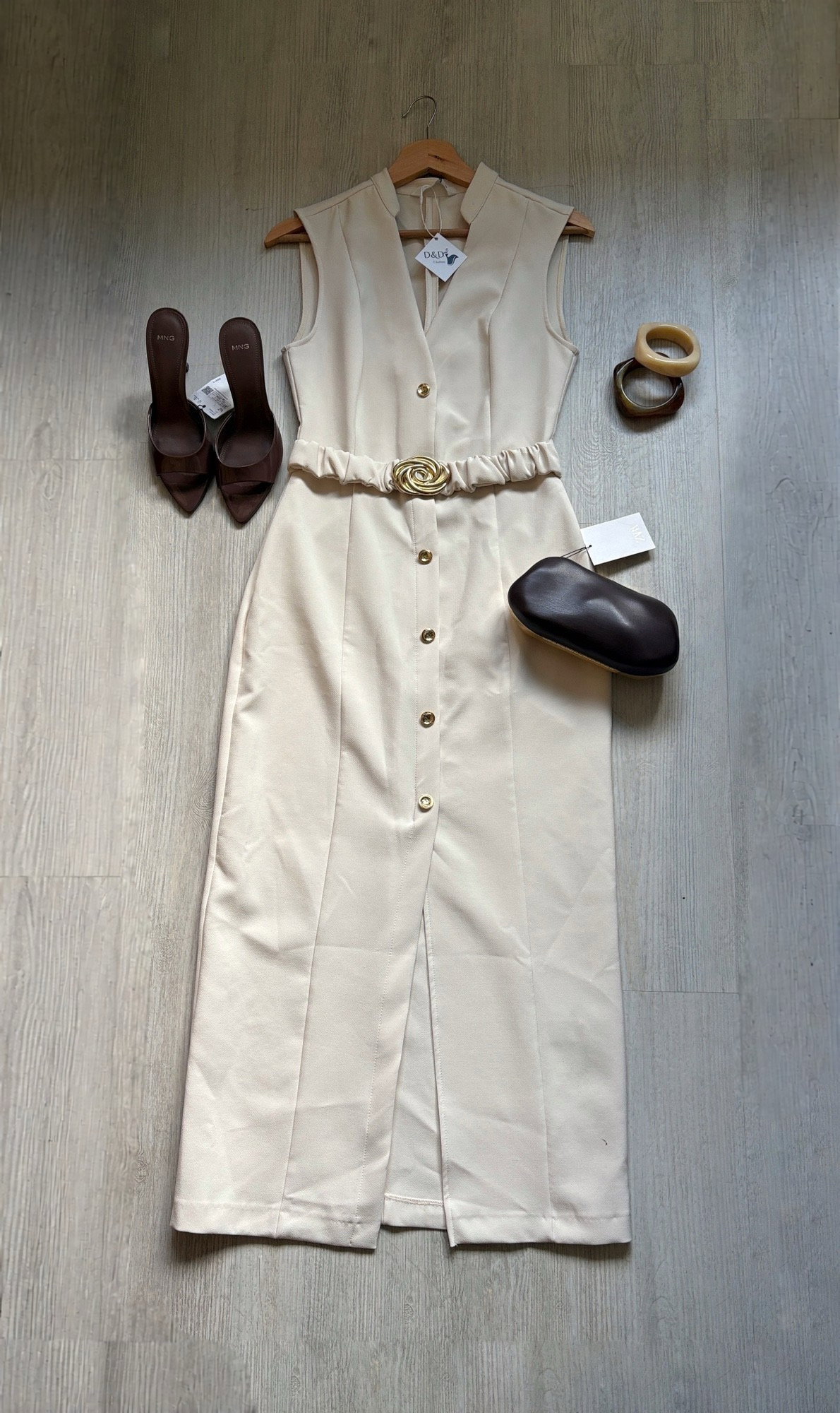 Vestido crema 