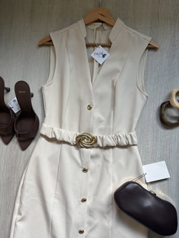 Vestido crema 