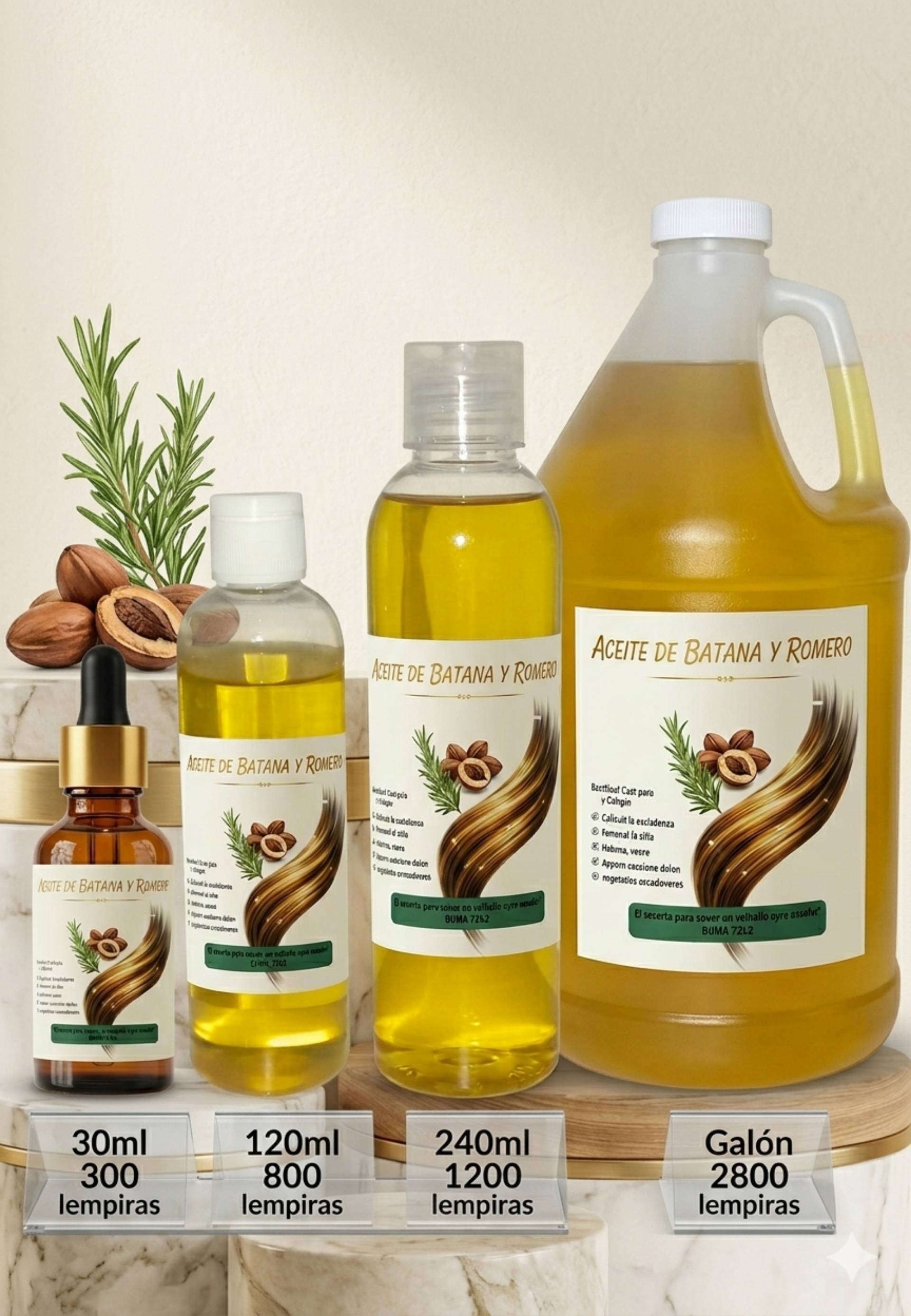 Aceite de batana con romero
