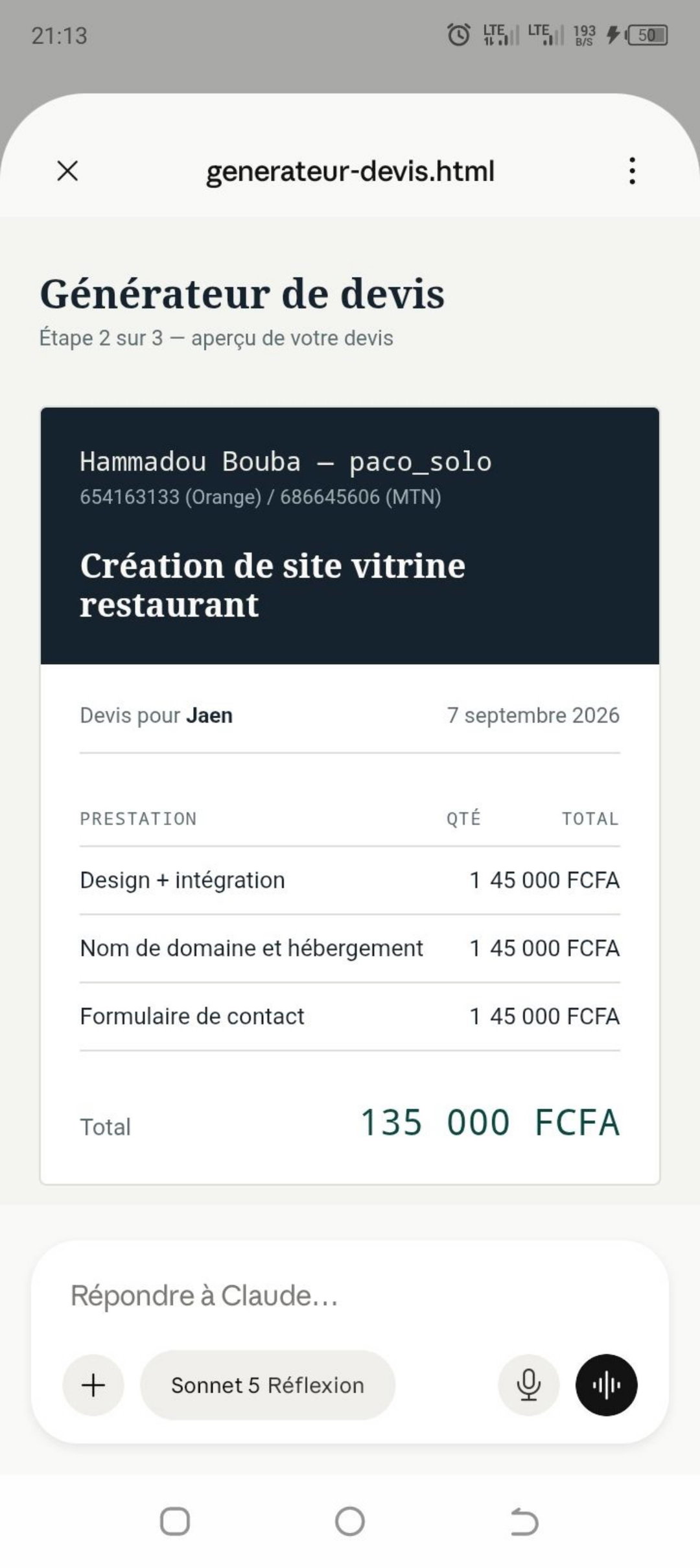 Site web vitrines moderne haut gamme