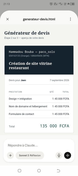 Site web vitrines moderne haut gamme