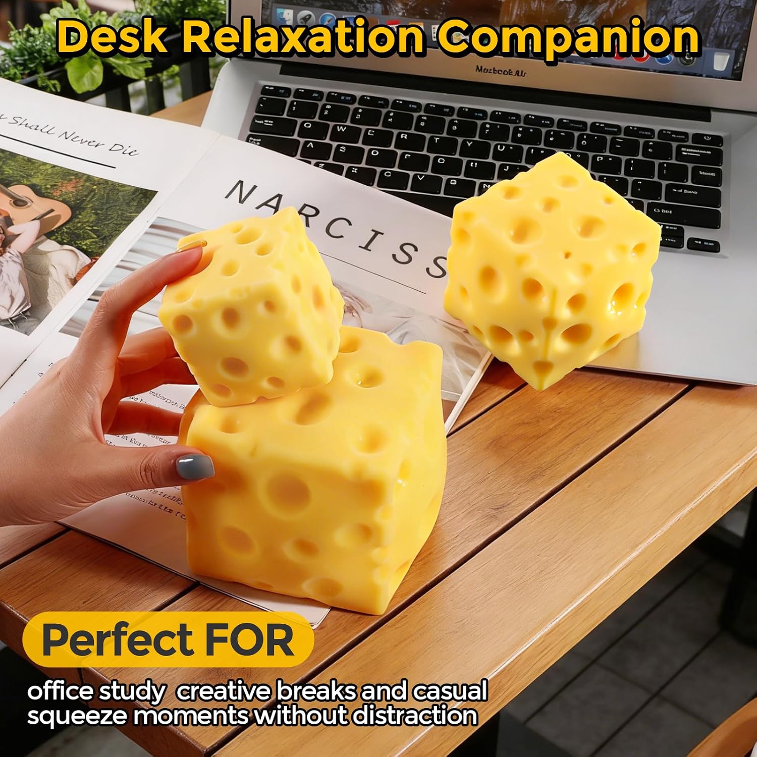 Cheese Cube Squeeze Squishy Toy_3
