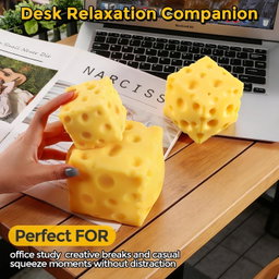 Cheese Cube Squeeze Squishy Toy