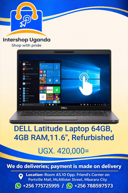 Dell Latitude Laptop 64GB, 4GB RAM, 11.6" Refurbished