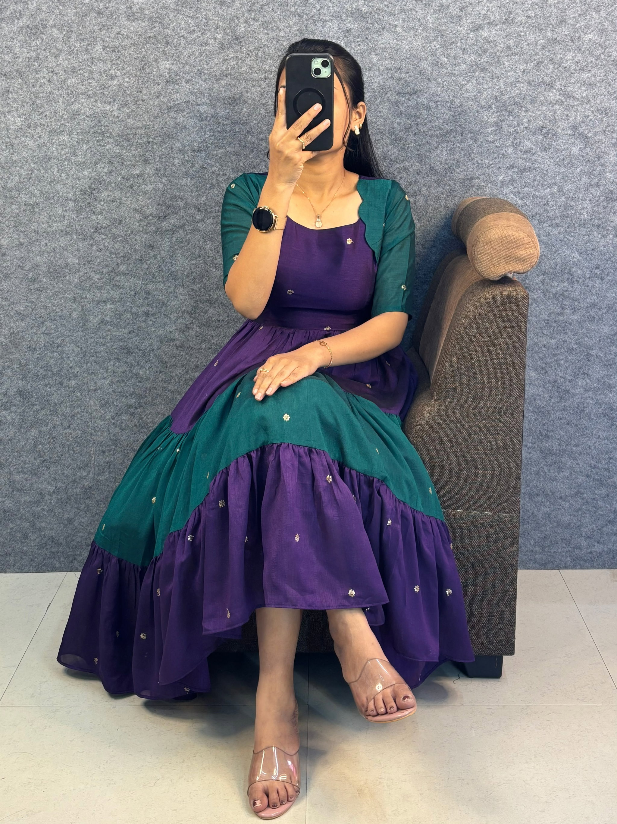 Designer embroidery work  maxi JK_1