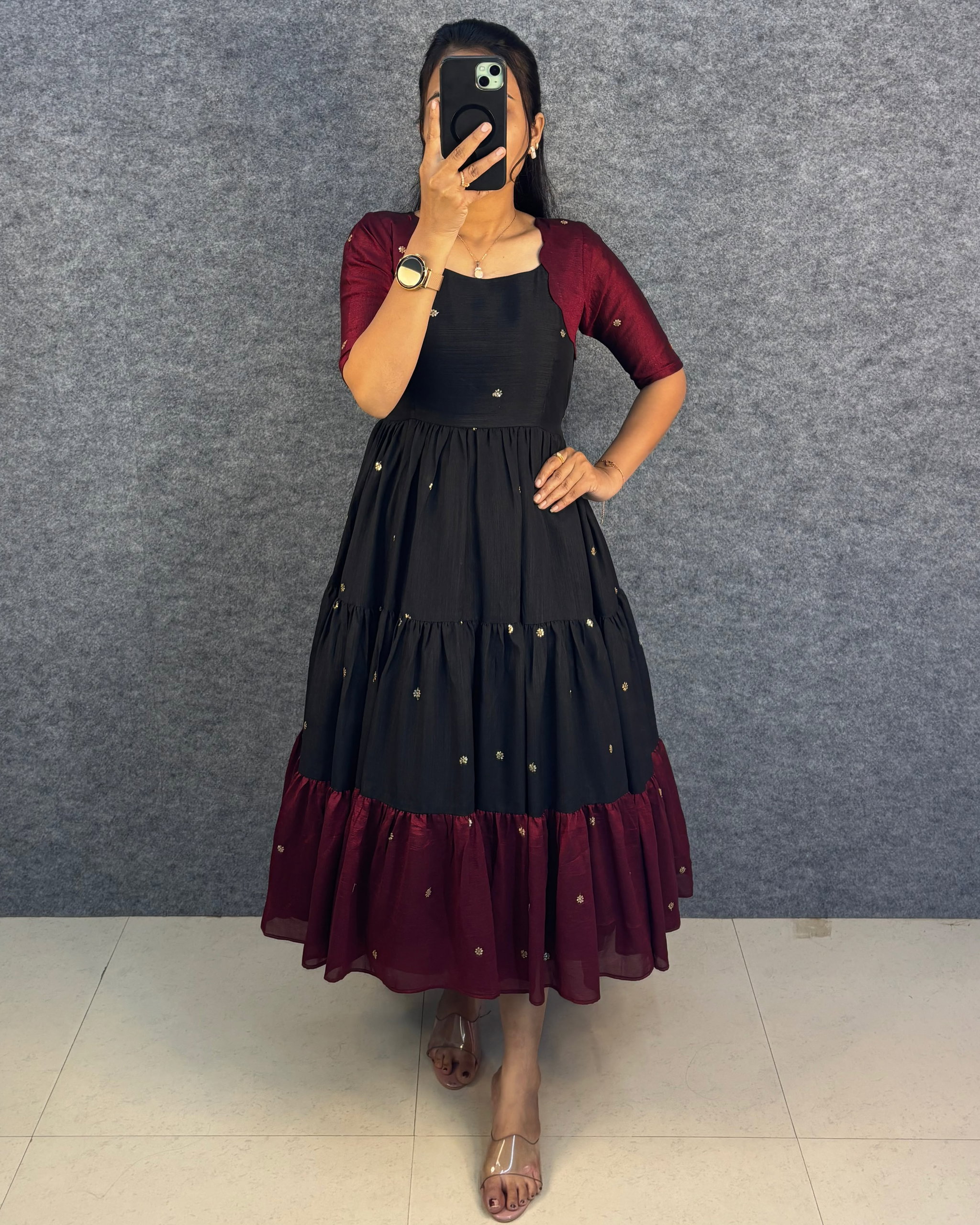 Designer embroidery work  maxi JK_3