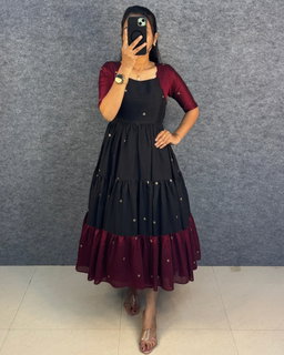 Designer embroidery work  maxi JK