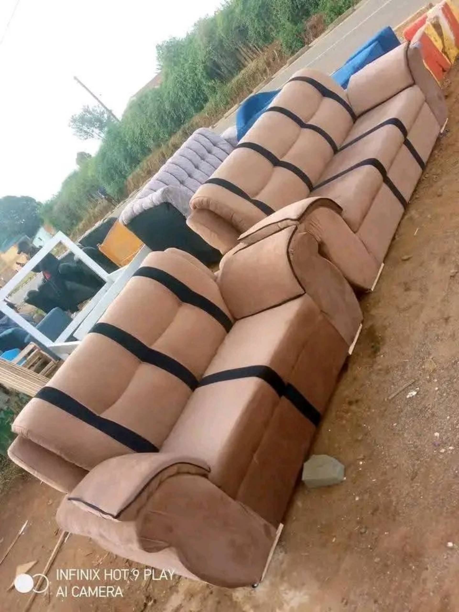 New leather sofa