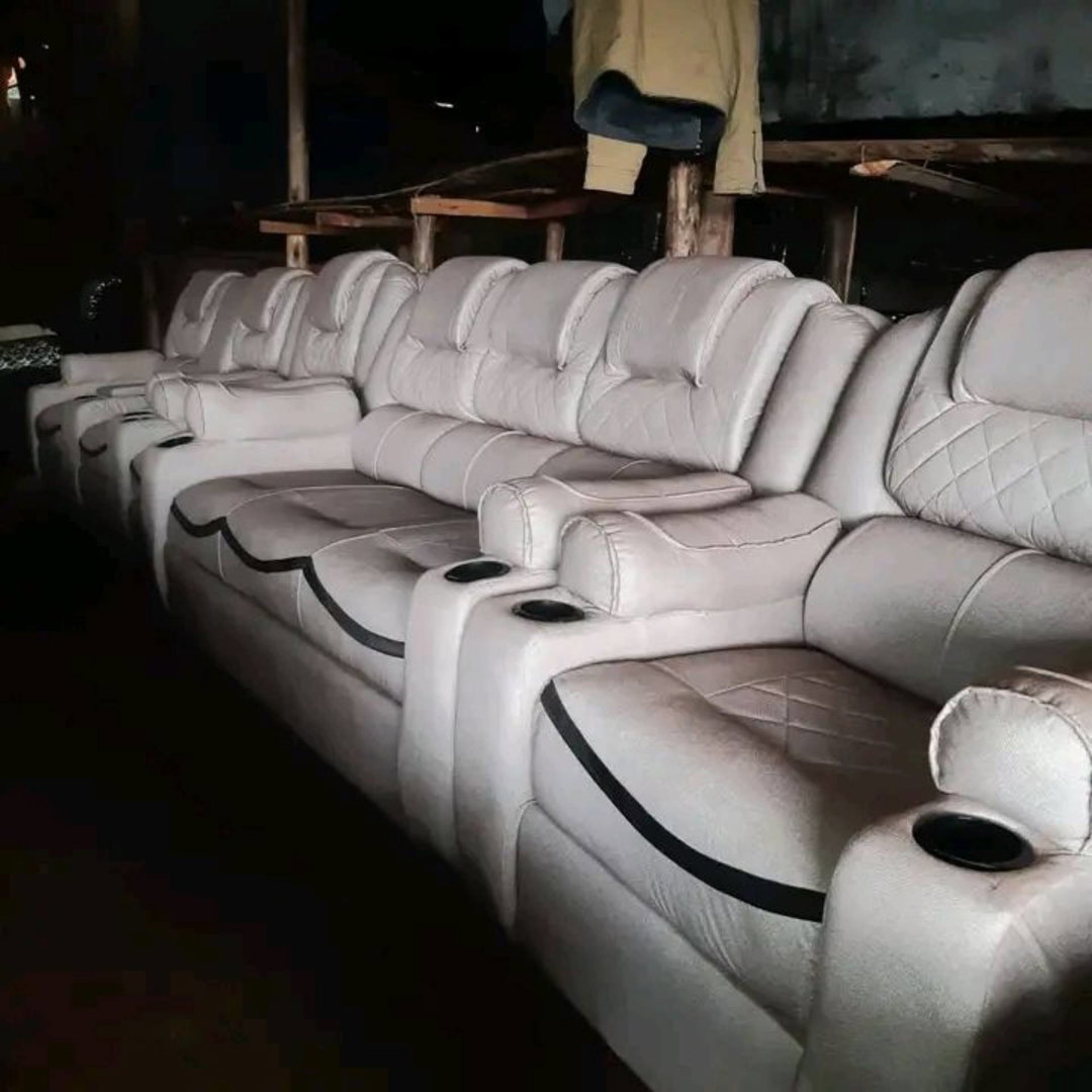 Leather sofa set