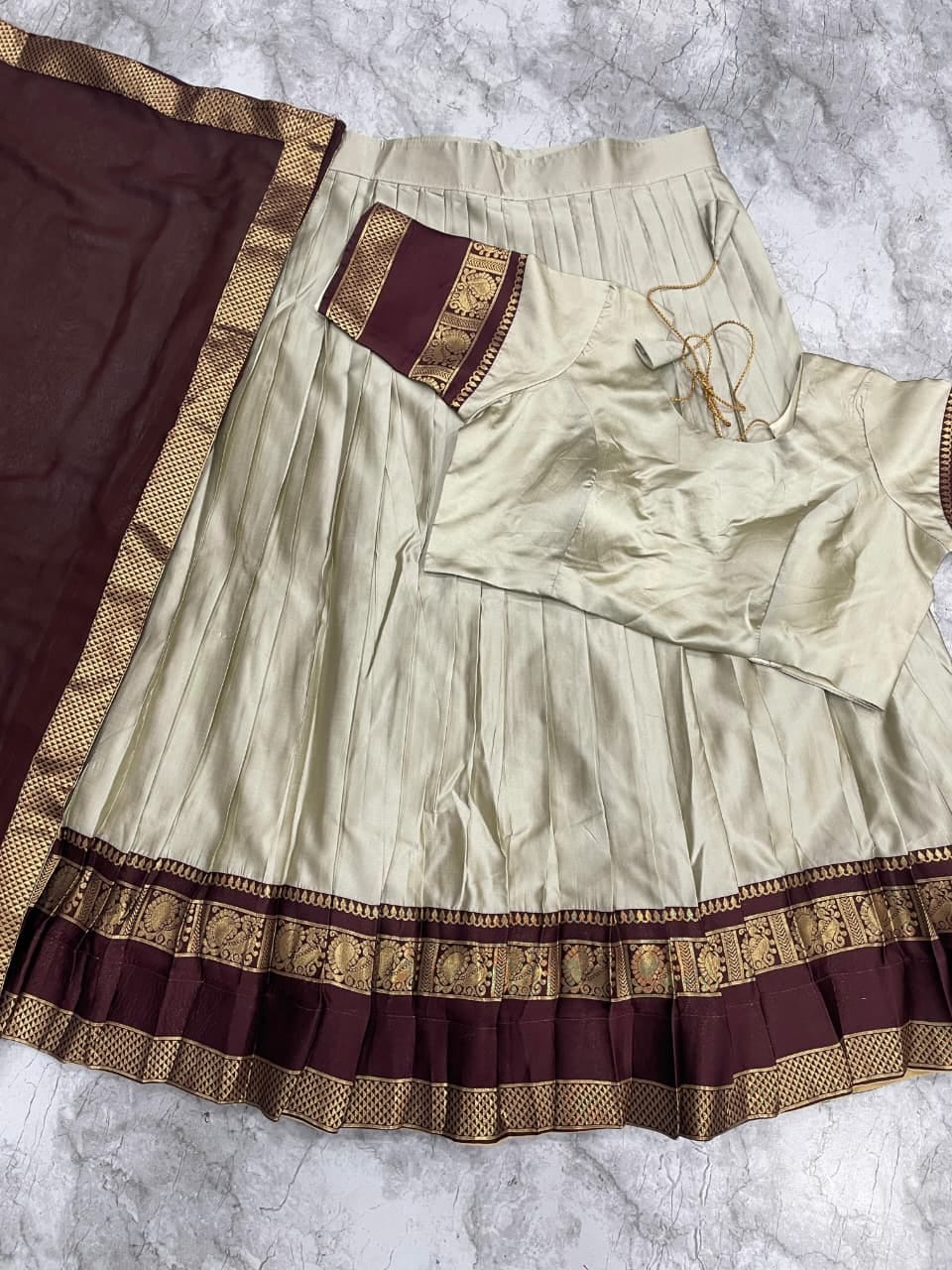 South-style Kanjivaram silk lehenga JK_3