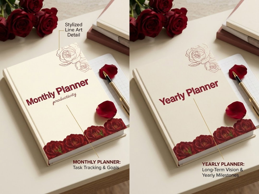 Yearly and monthly planner