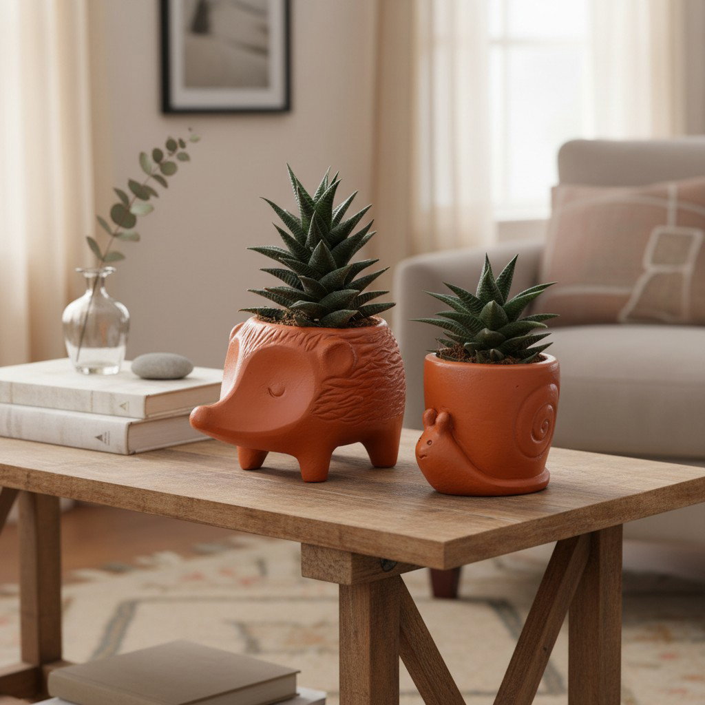 Handmade Clay Pot + Plant_1