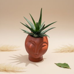 Handmade Clay Pot + Plant