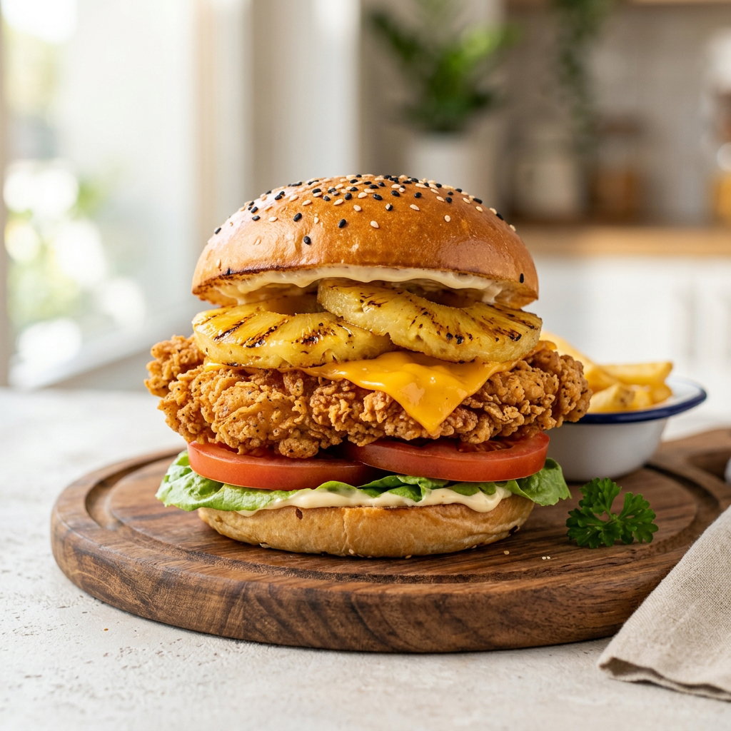 Hawaiian chicken burger_0