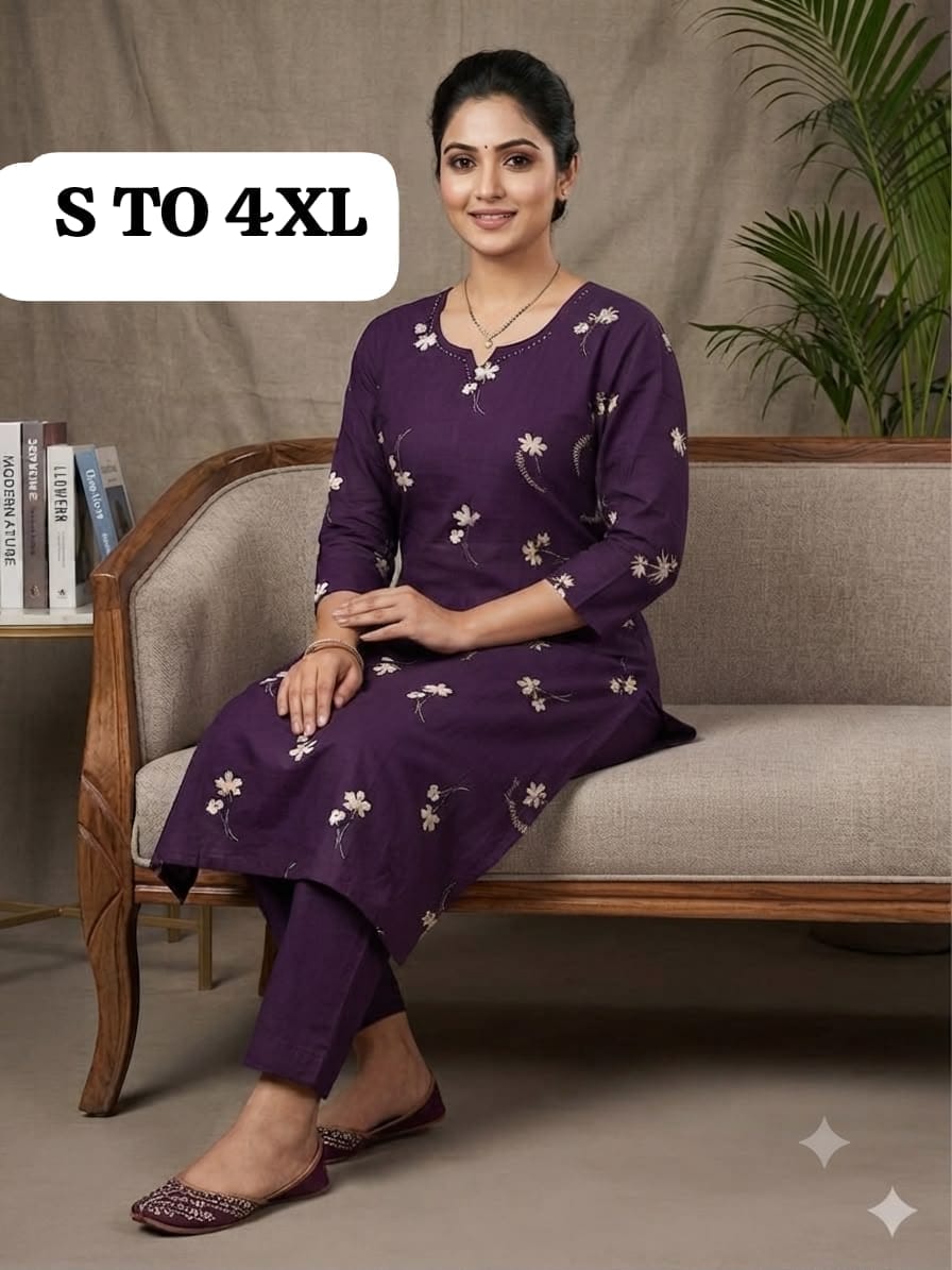 Pure Jaipuri Discharge Print Kurti Pant Set RS