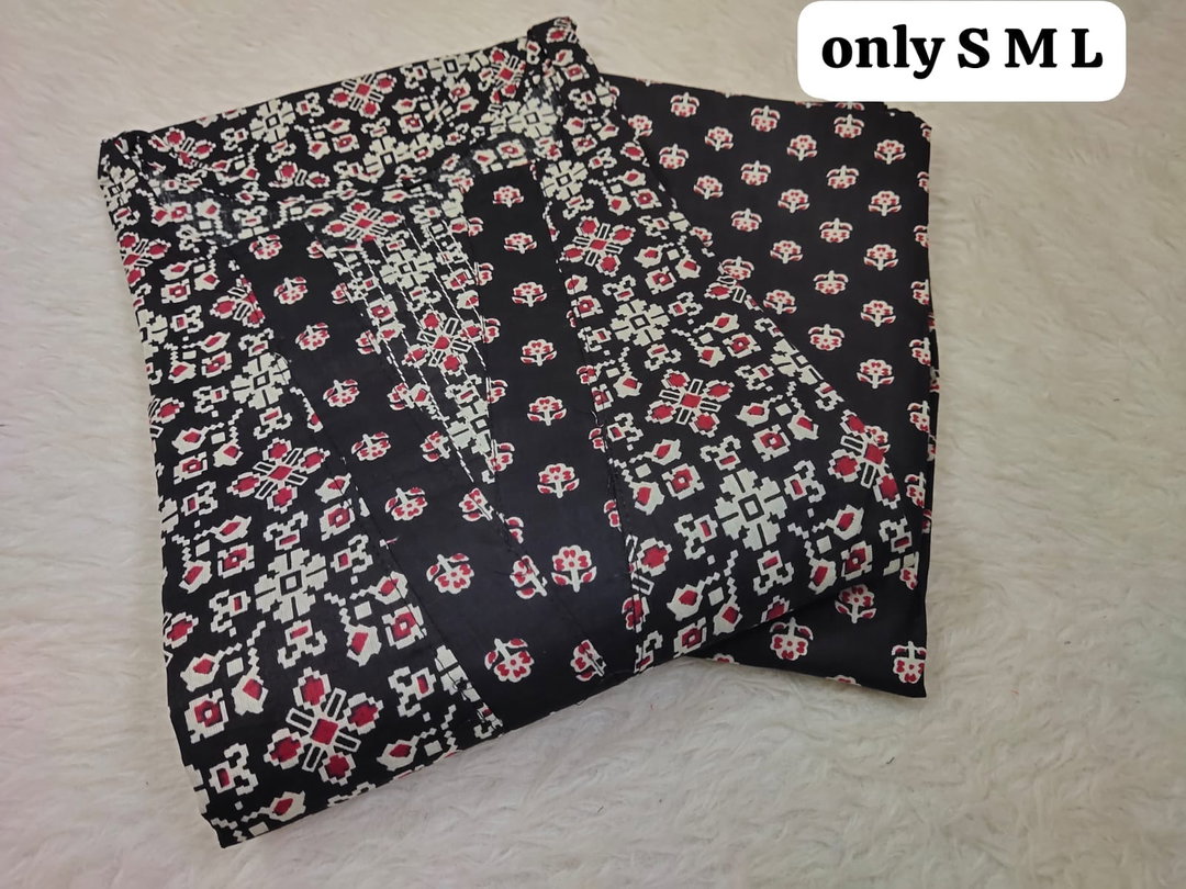 Pure Jaipuri Discharge Print Kurti Pant Set RS