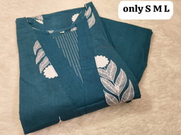 Pure Jaipuri Discharge Print Kurti Pant Set RS 