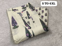 Pure Jaipuri Discharge Print Kurti Pant Set RS    