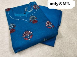 Pure Jaipuri Discharge Print Kurti Pant Set RS 