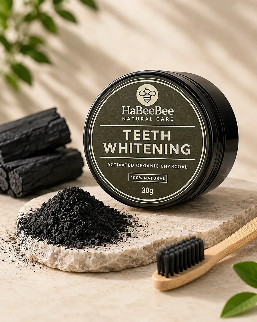 HaBeeBee Bamboo Charcoal Teeth Whitening Powder