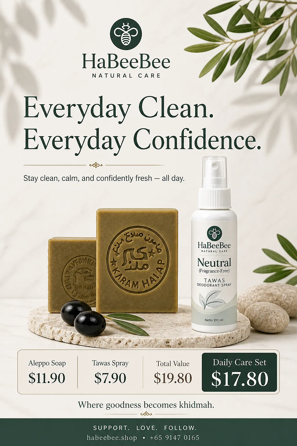 HaBeeBee Clean & Pure Bundle - Everyday natural care for a cleaner, fresher you._0