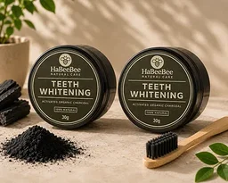 HaBeeBee Bamboo Charcoal Teeth Whitening Powder
