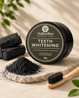 HaBeeBee Bamboo Charcoal Teeth Whitening Powder