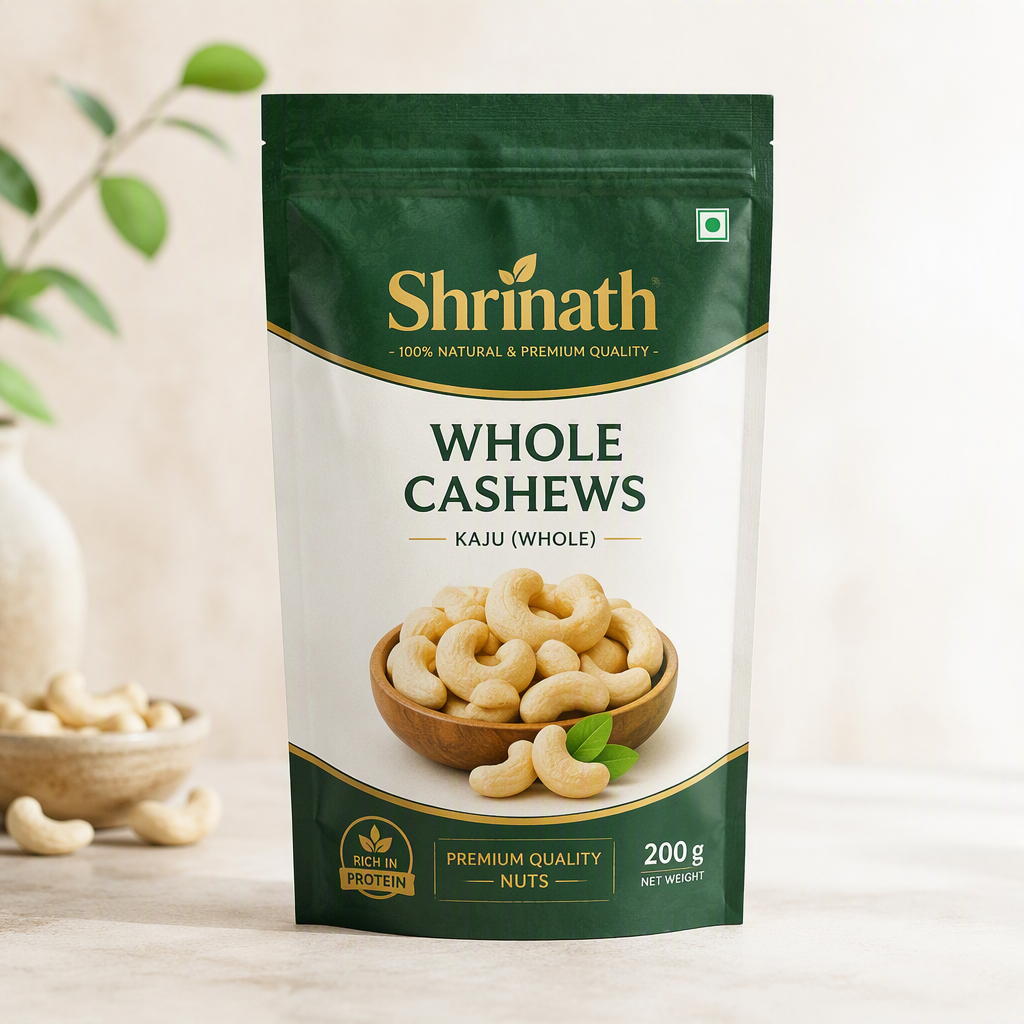 Shrinath Whole Cashews - 200 g